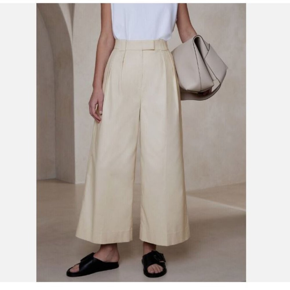 Banana Republic CRUISE CROPPED Pants 12L Transition CREAM Size 12 LONG MSRP $130 - Picture 4 of 5